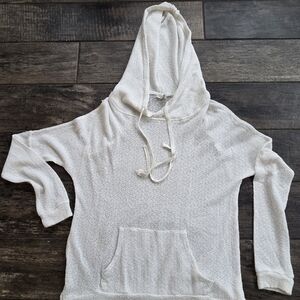 #482 Essentials By Full Tilt Cream Hooded Sweater